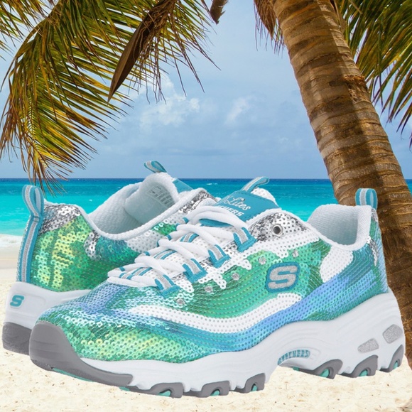 skechers d lite glitter